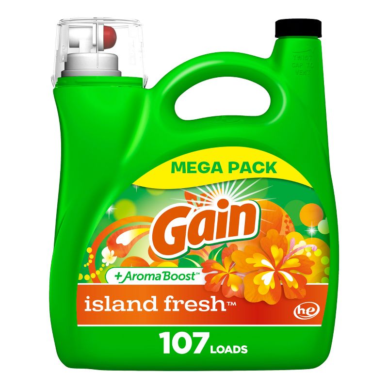 Gain + Aroma Boost Island Fresh Scent HE Compatible Liquid Laundry Detergent, 1 of 13