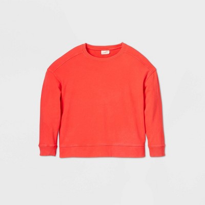 red plus size sweatshirt