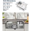 Undermount Kitchen Sink, 23x18 Inch Under Counter Sink, Stainless Steel Ledge Workstation Kitchen Sinks with Built-In Accessories,Kitchen Sink Basin - 3 of 4