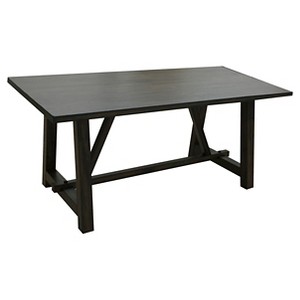Kaelyn Dining Table Wood/Dark Oak/Black - Acme, Brown