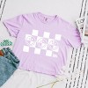 Simply Sage Market S.W.Smiley Checkered X Face Boxy Crop Top - 3 of 4