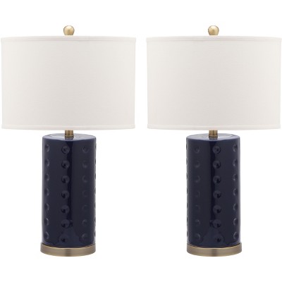 Roxanne Table Lamp (Set of 2) - Navy - Safavieh