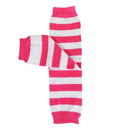 Wrapables Colorful Baby Toddler Leg Warmers Stripes Pink White Target