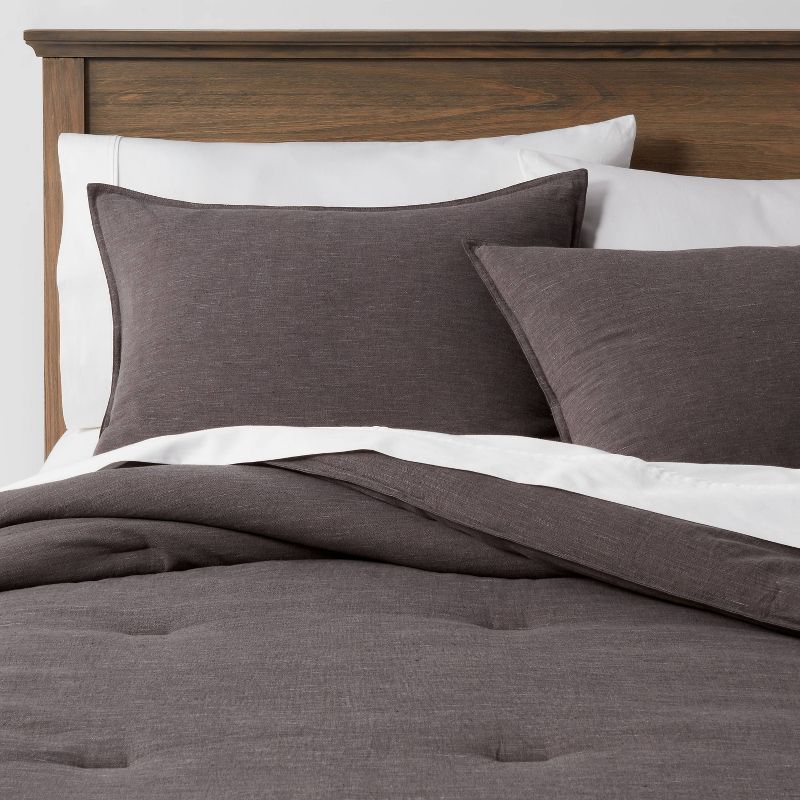 Space Dyed Cotton Linen Comforter & Sham Set - Threshold™, 1 of 8