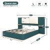 Christopher Knight Home Canary Modern Upholstered Platform Bed with Side Storage Shelves - 3 of 4