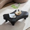 42.52 Inch Modern Wooden Handcraft Drum Coffee Table Irregular Shaped Coffee Table for Living Room - 2 of 4