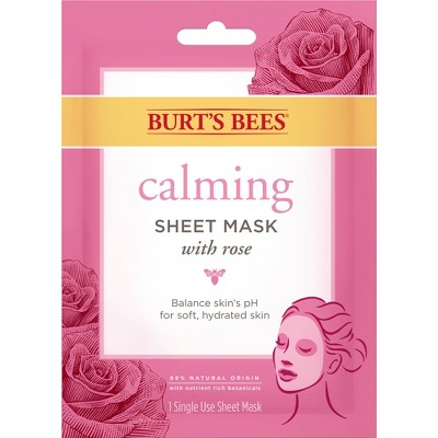 Burt's Bees Calming Rose Sheet Mask - 1pc