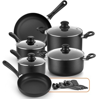 SKONYON 16-Piece Hard-Anodized Nonstick Cookware Set, Pots and Pans with Lid