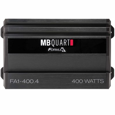 MB Quart FA1-400.4 Formula Class AB 4 Channel 400 Watt Car Audio Amplifier with DC Signal Sense, RCA Inputs, and MOSFET Power Supply, Black