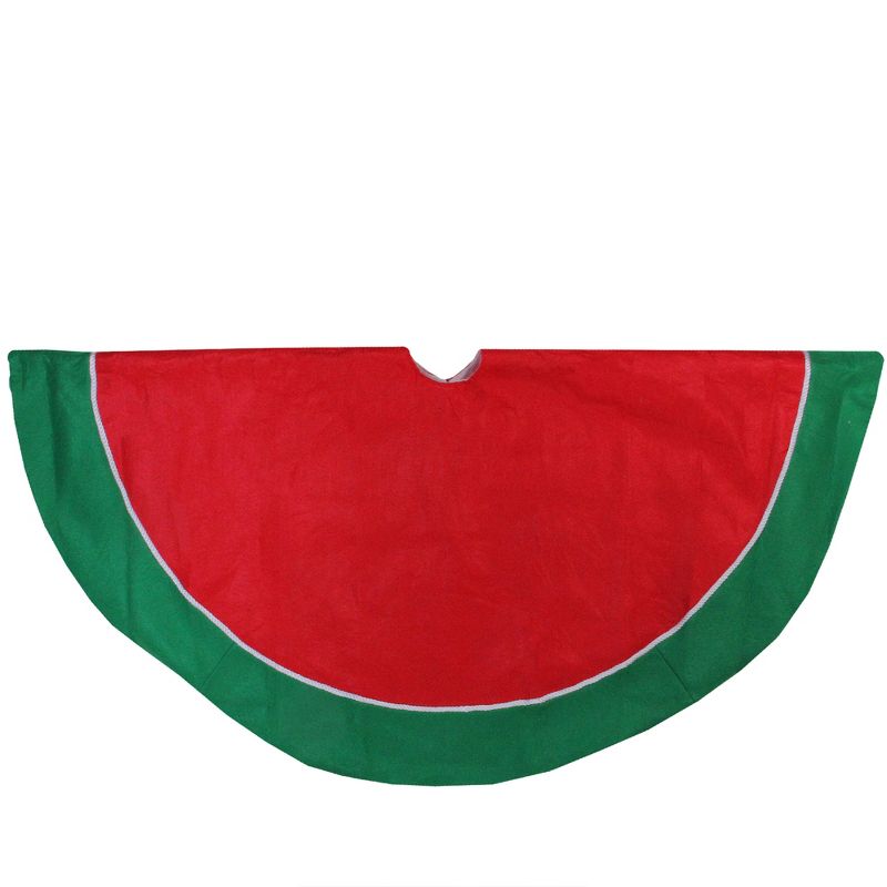 Northlight 48" Red and Green Traditional Christmas Tree Skirt, 1 of 4