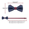 INSPIRE CHIC Men's Two Color Layered Adjustable Solid Color Bow Ties - 3 of 4