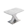 PAGED Extendable Dining Table Rectangle Kitchen Table with MDF Tabletop and X-Shape Legs, 47.24-62.99" Living Room Table for 4/6 Person - 4 of 4