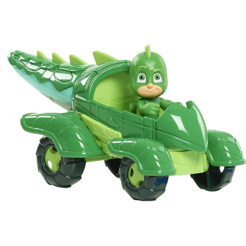 PJ Masks Gekko & Gekko Mobile, 2-Piece Articulated Action Figure and Vehicle Set, Green, 3 of 5