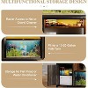 Modern TV Stand with 7-Color LED Lights & Charging Station, Heavy-Duty Multi-Purpose Storage Cabinet for Living Room/Fish Tank Storage,Brown - 4 of 4