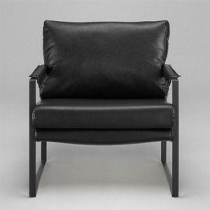 Art Leon Faux Leather Cushioned Seat and Back Accent Chair - 1 of 4