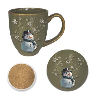 Courtside Market Snowman-Snow 16 oz Hairloom Mug & Coaster Set - 1 of 1