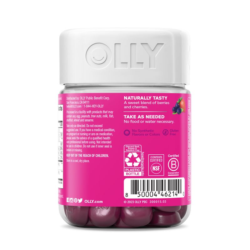 OLLY Active Immunity + Elderberry Support Gummies - Berry Brave - 45ct, 5 of 9