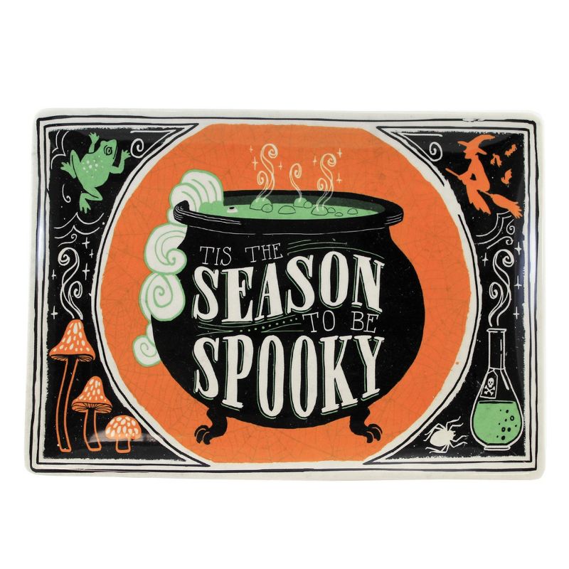10.25 In Scaredy Cat Platter Cauldron Halloween Witch Serving Platters, 1 of 4