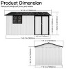 Coolbibila-10Ftx12Ft Storage Sheds, Metal Sheds With Waterproof Roofs And Durable Metal Frame, Tool Sheds With Lockable Doors And Window - 4 of 4