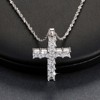 Religious Cross Pendant Necklace Princess Cut CZ Womens Ginger Lyne Collection - 2 of 4