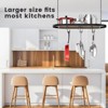 MaseiKar Hanging Pot Rack Ceiling Mount Cookware Organizer with 12pcs Hooks Pots and Pans Storage 33' Oval Pan Hangers for Kitchen, Easy Assembly - 2 of 4
