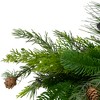 Northlight 32" Brown and Green Artificial Pine Cone and Pine Needle Christmas Candle Holder - 3 of 4