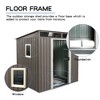 Outdoor Metal Storage Shed With Floor Frame Sun Protection Waterproof Storage House With Lockable Sliding Door For Patio Lawn Backyard - 2 of 4