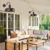 Dewdrop Outdoor Wall Light, Industrial Farmhouse Black Barn Style Wall Sconce with Metal Dome Shade for Porch Garage - 3 of 4