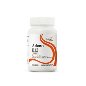 Seeking Health Adeno B12, 3000 mcg Adenosylcobalamin, Methyl-Free Vitamin B12 to Support Energy and Mood, Methylation Support,  (60 lozenges) - 1 of 4