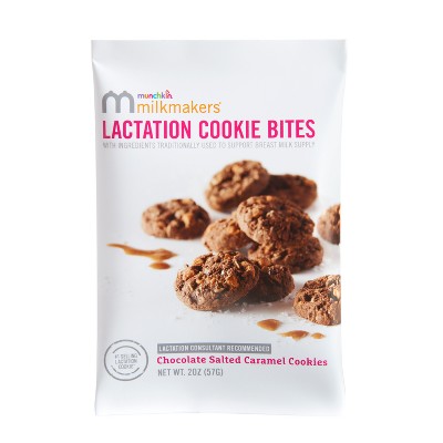 Munchkin Milkmakers Lactation Cookie Bites - Chocolate Salted Caramel - 20oz/10ct