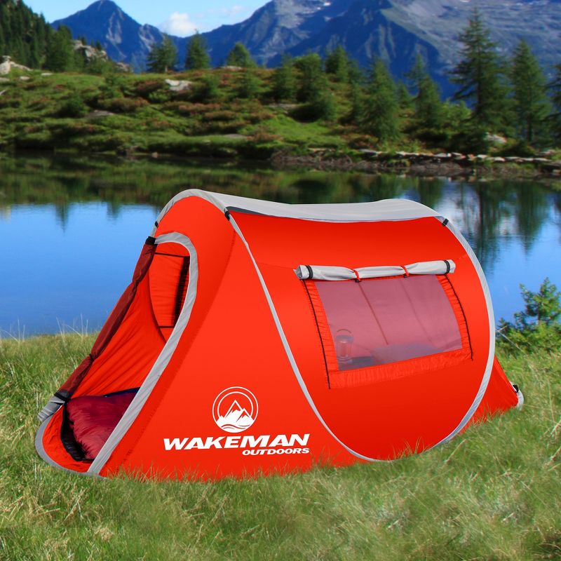 Leisure Sports Water Resistant Barrel Style Pop-Up Sunchaser 2-Person Tent - Red, 5 of 7