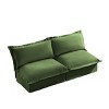 Modern Chenille Armless Sofa Set Of 2,Accent Chairs With 2 Big Back Cushions And 2 Big Pillows,Single Couch,Slipcovered Chair-Maison Boucle - 4 of 4