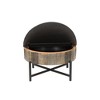 34" Mango Wood Rustic Vintage Coffee Table with Hidden Storage and Iron Base for Living Room, Functional Modern - 3 of 4