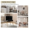 Barbara Contemporary Velvet Vanity Stool for Makeup Room, Moden Accent Side Chairs for Living Room with Shell Back and Golden Metal Legs | ARTFUL LIVING DESIGN - 3 of 4