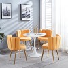 KTMBDW Dining Chairs Set of 2 Fabric Upholstered Kitchen Chairs with Padded Seat and Backrest, Solid Wood Legs for Dining Room, Restaurant - 3 of 4