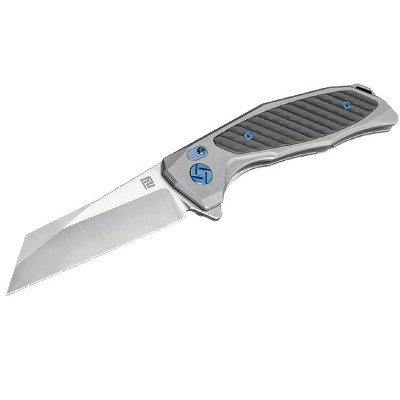 Artisan Megahawk Folder 3.62in M390 Blade Gray Titanium Hndl