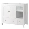 phiestina 36" White MDF Bathroom Vanity Cabinet without Basin, Double Doors, Double Drawers, Decorative Strips, Modern Storage Cabinet for Bathroom - 2 of 4