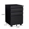 VASIP Drawer Mobile Filing Cabinet,Multifunctional Storage Cabinet with Lock, Suitable For Home Office Under the Desk - 3 of 4