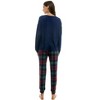 Jaclyn Woman's Crew Neck Sweatshirt and Jogger Pants Christmas Pajama Set - 3 of 4