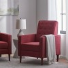 Modern Recliner Chair with Button Tufted Back,Push Back Accent Chair with Tapered Wood Legs-Masion Boucle - 3 of 4