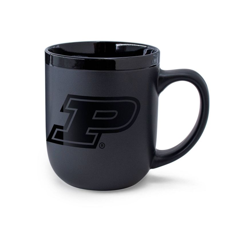 NCAA Purdue Boilermakers 12oz Ceramic Coffee Mug - Black, 1 of 4