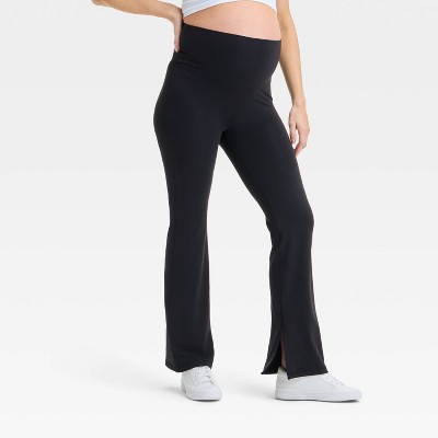 High-Rise Over Belly Slit Flare Maternity Leggings - Isabel Maternity by Ingrid & Isabel™ Black M