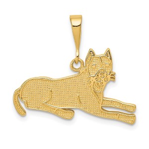 Black Bow Jewelry 14k Yellow Gold Pit Bull Pendant - 1 of 4