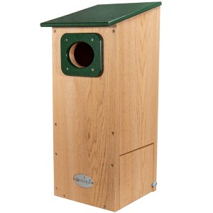 JCS  Wildlife Cedar Wood Duck House with Recycled Poly Lumber Roof and Predator Guard - 1 of 4