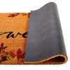 Juvale Autumn Leaves Doormat for Thanksgiving, Coir Welcome Door Mat for Fall Decor, 36"L x 24"W - 3 of 4