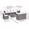vidaXL Patio Sofa Set with Cushions 9 Piece, Outdoor Conversation Set, Patio Furniture Set for Balcony Garden, Modern Style, Gray Poly Rattan - 3 of 4