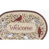 Earth Rugs Welcome Winter Birds Oval Patch Rug – Hand-Braided Jute 20x30 Seasonal Entry Mat with Cardinals - 2 of 3