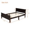 CAVINAS Solid Wood Sleigh Platform Bed Frame, Minimalist Twin Size Bed Frame with Hollow Headboard & Footboard, No Box Spring Needed - 4 of 4