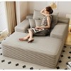 68"x51" Oversized Chaise Lounge Sofa Bed, Faux Fur Sleeper Couch for Living Room - 4 of 4