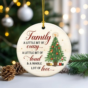 Christmas Ornament Gifts for Women Men - Ceramic Christmas Ornaments 2025 with Card for Tree Decorations - 1 of 4